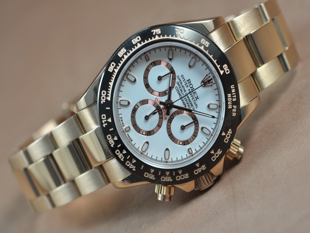 勞力士【男性用】 Daytona Full RG White dial Asia7750自動機芯搭載1
