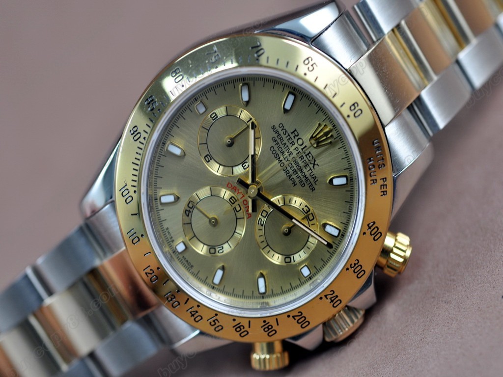勞力士【男性用】Daytona TT Gold Dial Asia7750自動機芯搭載0