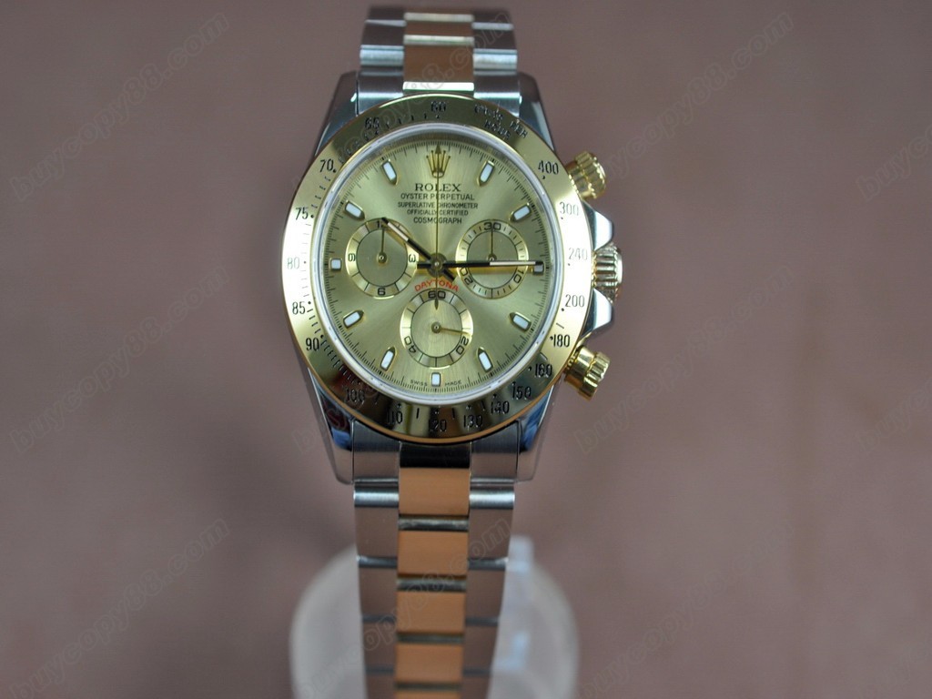 勞力士【男性用】Daytona TT Gold Dial Asia7750自動機芯搭載3