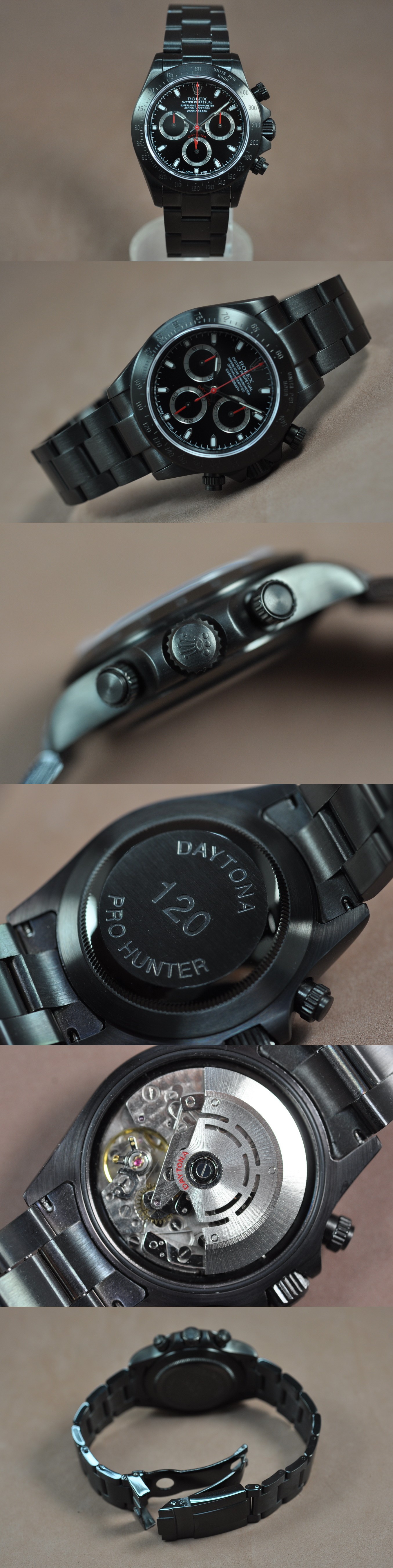 勞力士Rolex Daytona Full PVD Asian 7750 Secs@ 6.000