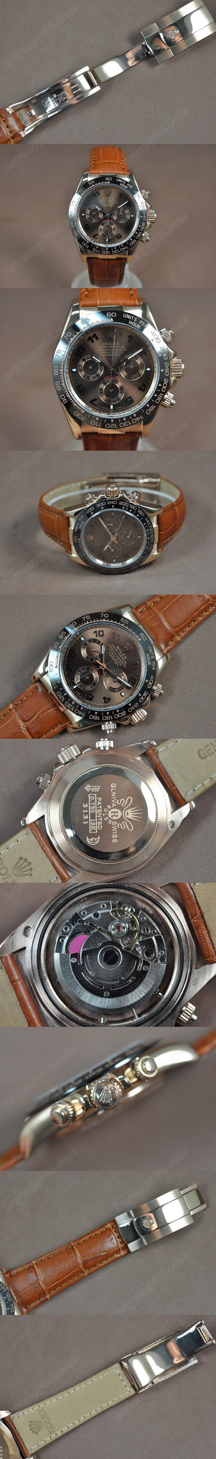 勞力士 Watches Daytona 玫瑰金/LE 陶瓷 Bel 咖啡色 文字盤 Asia 自動機芯 搭 載0