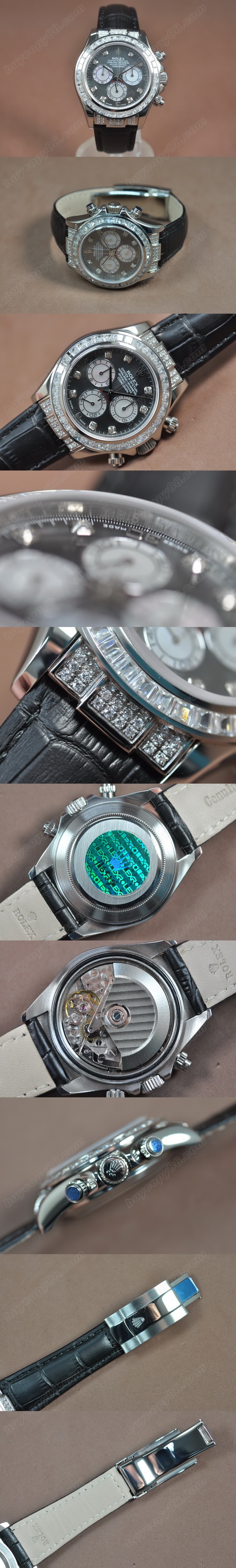 勞力士 Watches Daytona SS/LE Square Diam Pearl 灰色 A-7750 自動機芯 搭 載 0