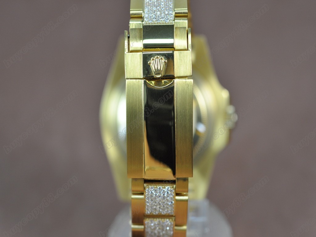 勞力士【男性用】 Full YG Diam Anni GMT SS Black Swiss Eta 2836自動機芯搭載4