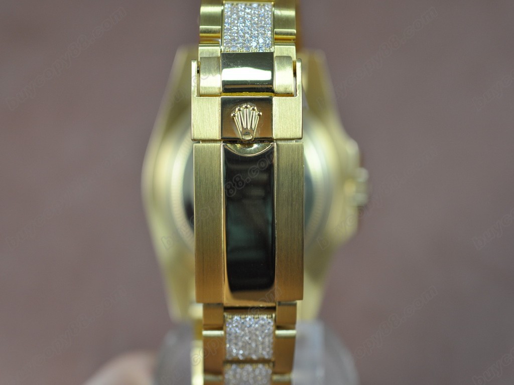 勞力士【男性用】 Full YG Diam Anni GMT SS Black Swiss Eta 2836 自動機芯搭載2