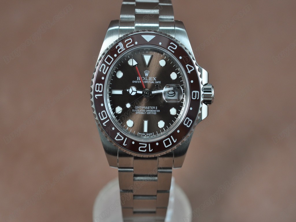 勞力士【男性用】GMT Master SS Ceramiac Bezel Brown Dial Asian 2836-2 自動機芯搭載7