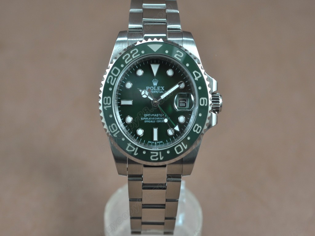 勞力士【男性用】 GMT Master SS Ceramiac Bezel Green Dial Asian 2836-2 自動機芯搭載5