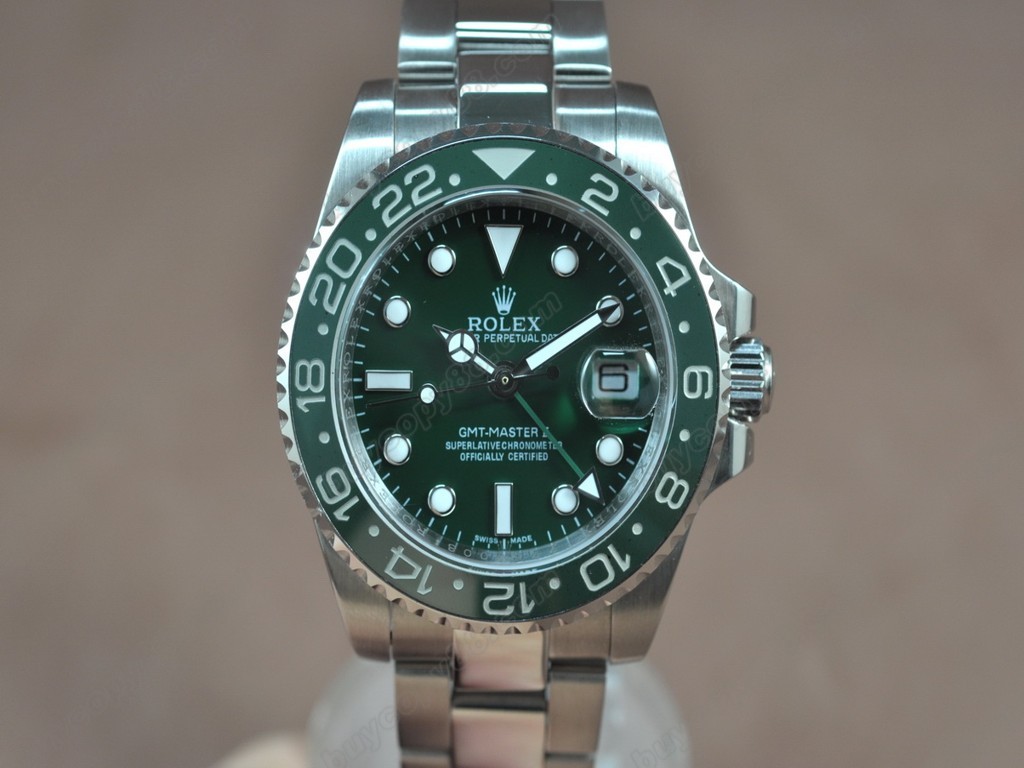 勞力士【男性用】 GMT Master SS Ceramiac Bezel Green Dial Asian 2836-2 自動機芯搭載6