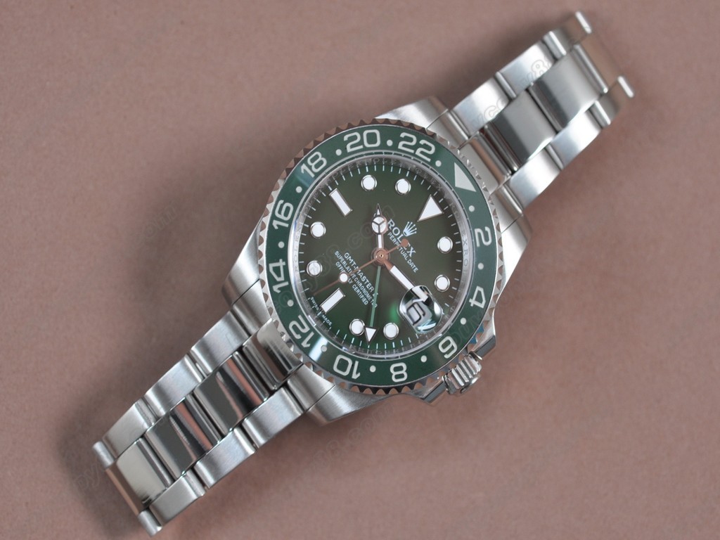 勞力士【男性用】 GMT Master SS Ceramiac Bezel Green Dial Asian 2836-2 自動機芯搭載7