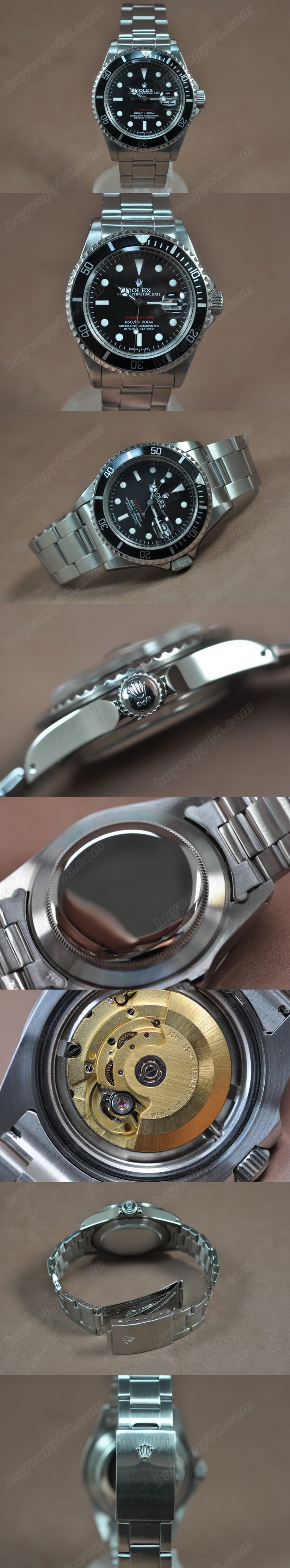 勞力士 Watches Submariner Vintage SS 黑 文字盤 A-2836-2 自動機芯 搭 載0