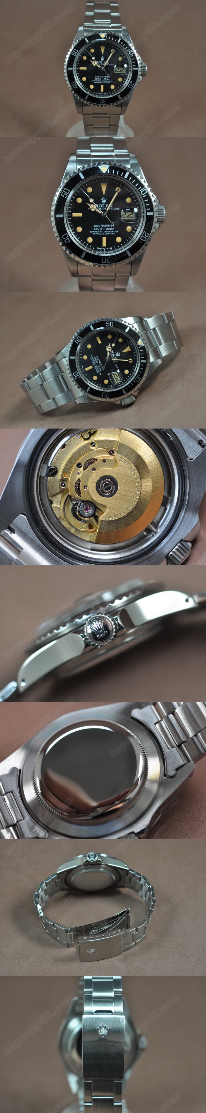 勞力士 Watches Submariner Vintage SS 黑 文字盤 A-2836-2 自動機芯 搭 載 0