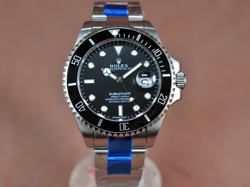 勞力士【男性用】Submariner SS Black Dial Black Ceramic Bezel A-2836-2自動機芯搭載6