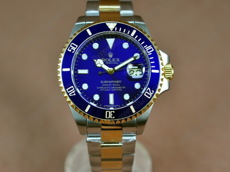 勞力士【男性用】 Submariner TT Blue Dial Asian 2836-2 自動機芯搭載6