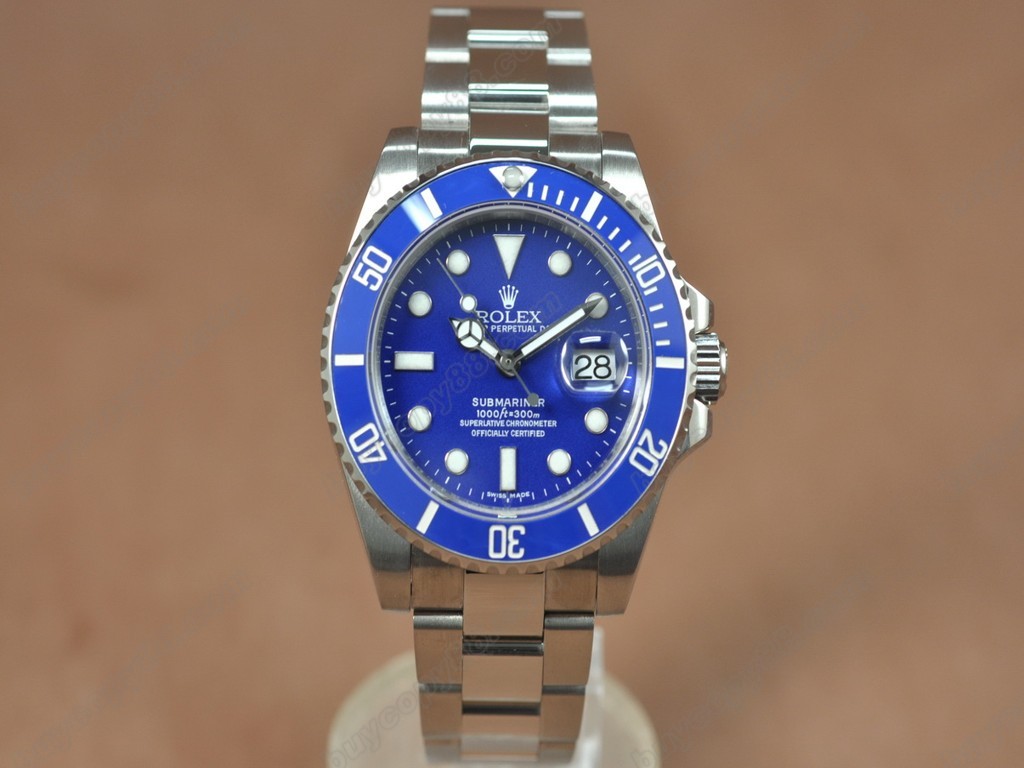 勞力士【男性用】Submariner SS Ceramic Bez Blue dial Asia 自動機芯搭載9