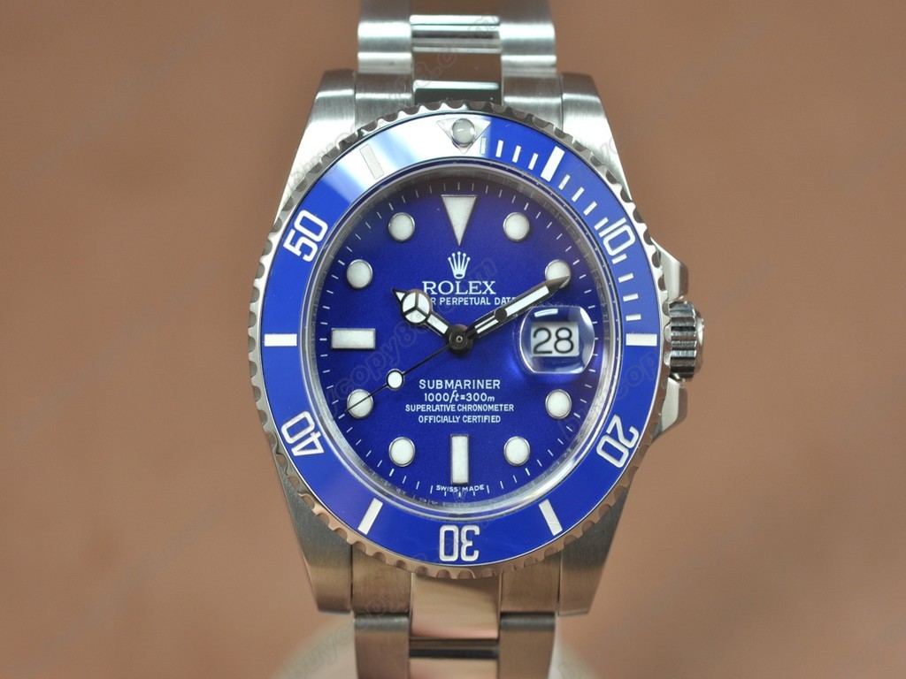 勞力士【男性用】Submariner SS Ceramic Bez Blue dial Asia 自動機芯搭載10