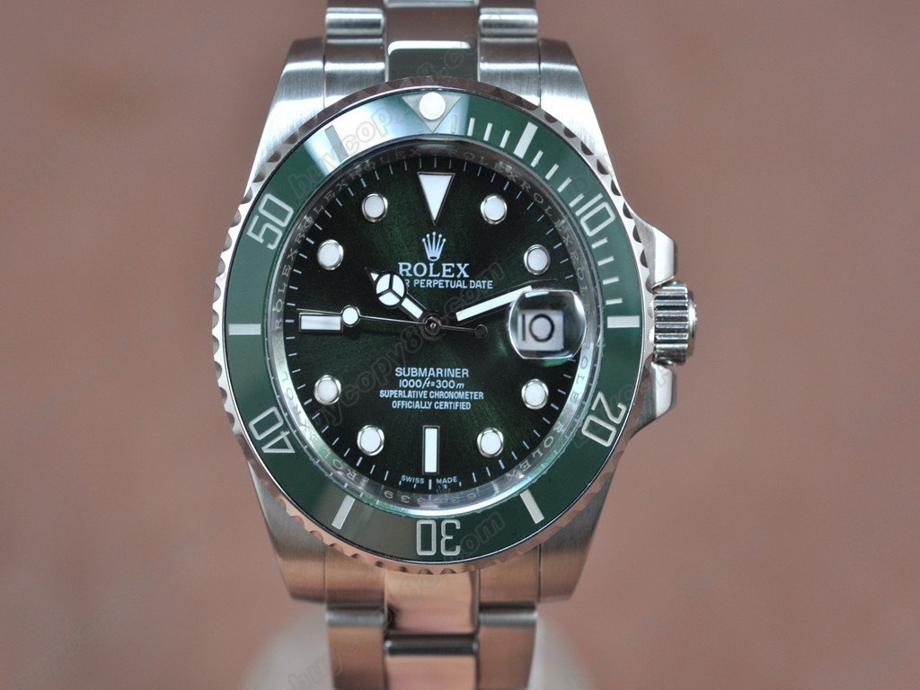 勞力士【男性用】Submariner SS Green Dial Green Ceramic Bezel A-2836-2自動機芯搭載9