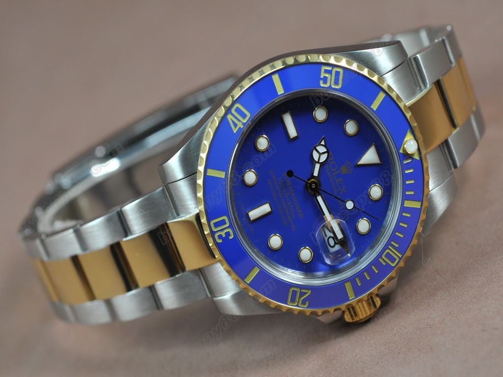 勞力士【男性用】Submariner TT Blue Dial Blue Ceramic Bezel A-2836-2自動機芯搭載2