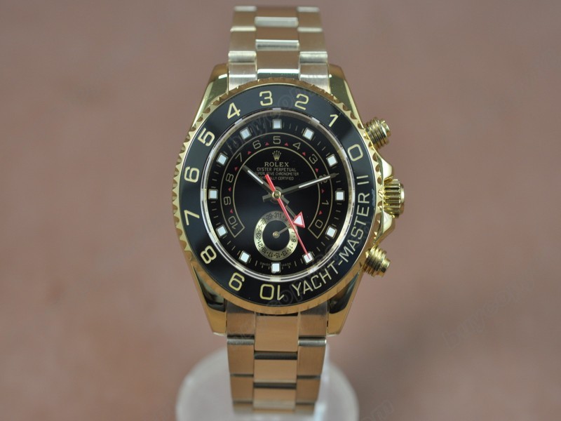 勞力士【男性用】 Yatchmaster II 42mm Full gold Black dial Asia 2813 自動機芯搭載6