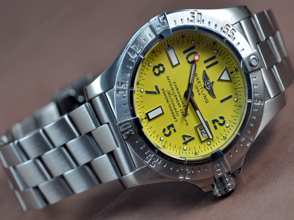 百年靈【男性用】 Skyland Avenger SS/SS Yellow Swiss Eta 2824-2 自動機芯搭載4