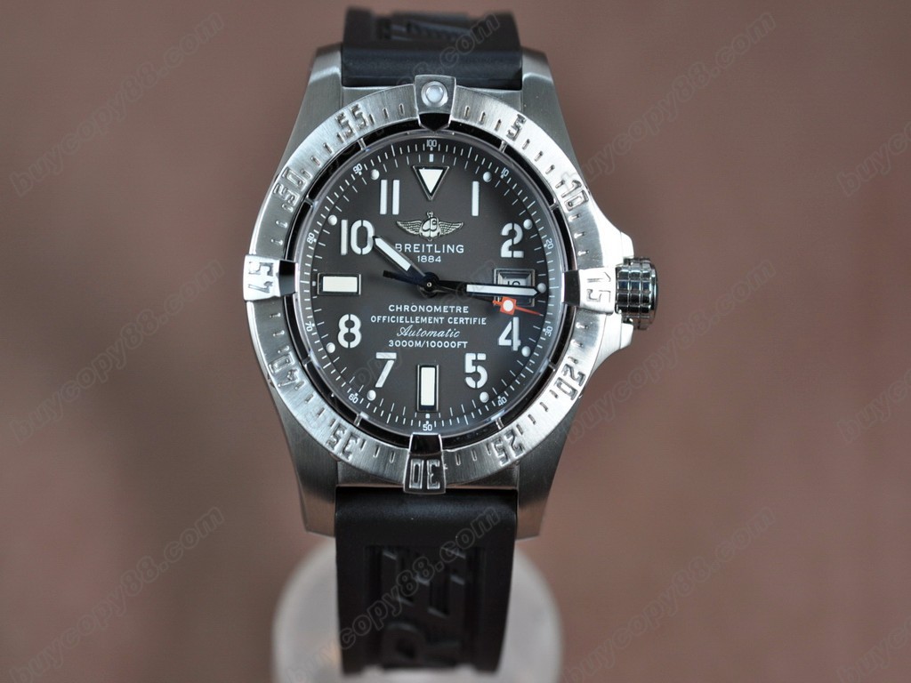 百年靈【男性用】Skyland Avenger SS/RU Black Swiss Eta 2824-2 自動機芯搭載5