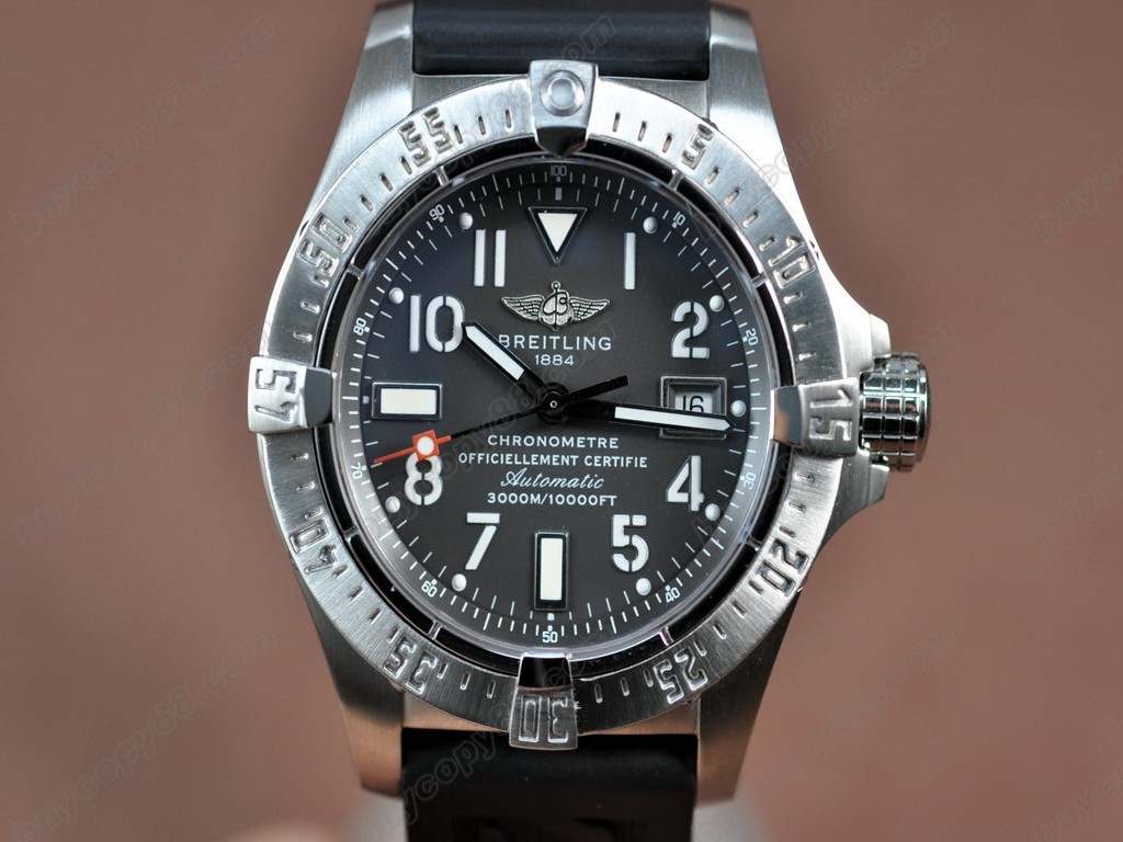 百年靈【男性用】Skyland Avenger SS/RU Black Swiss Eta 2824-2 自動機芯搭載4