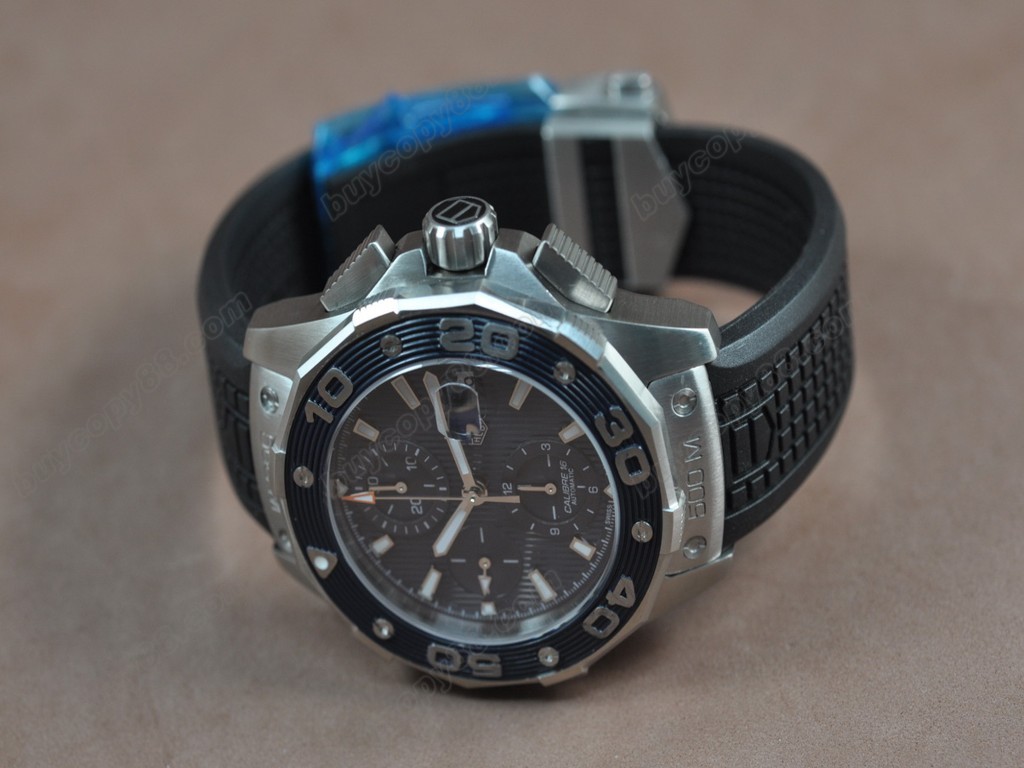 豪雅【男性用】 Aquaracer 500m SS/SS Blue Asia 7750自動機芯搭載7