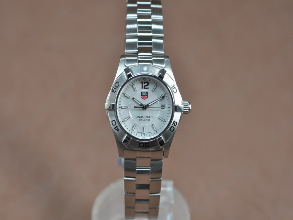 豪雅【女性用】Aquaracer Ladies SS/SS White Swiss Eta 石英機芯搭載8