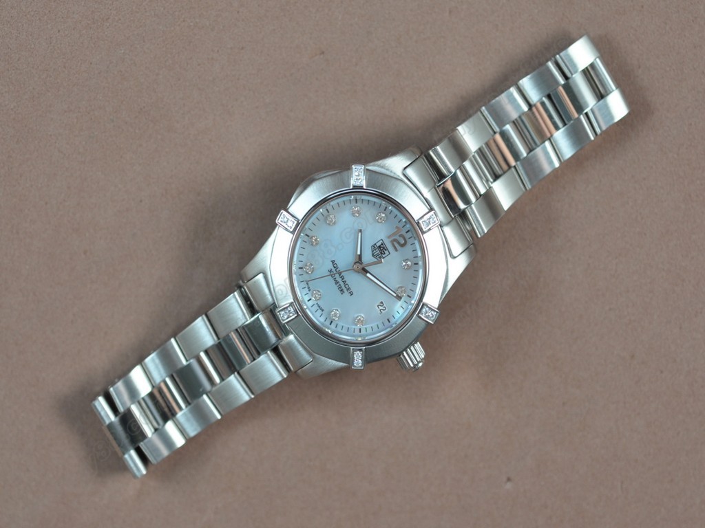 豪雅【女性用】Ladies SS/SS/Diam Pearl blue Swiss Eta 石英機芯搭載0