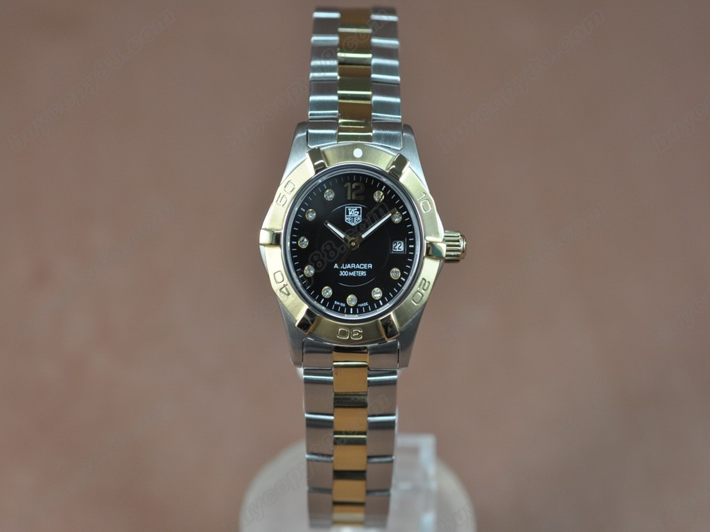 豪雅【女性用】Aquaracer Ladies TT Black dial Swiss Eta 石英機芯搭載2
