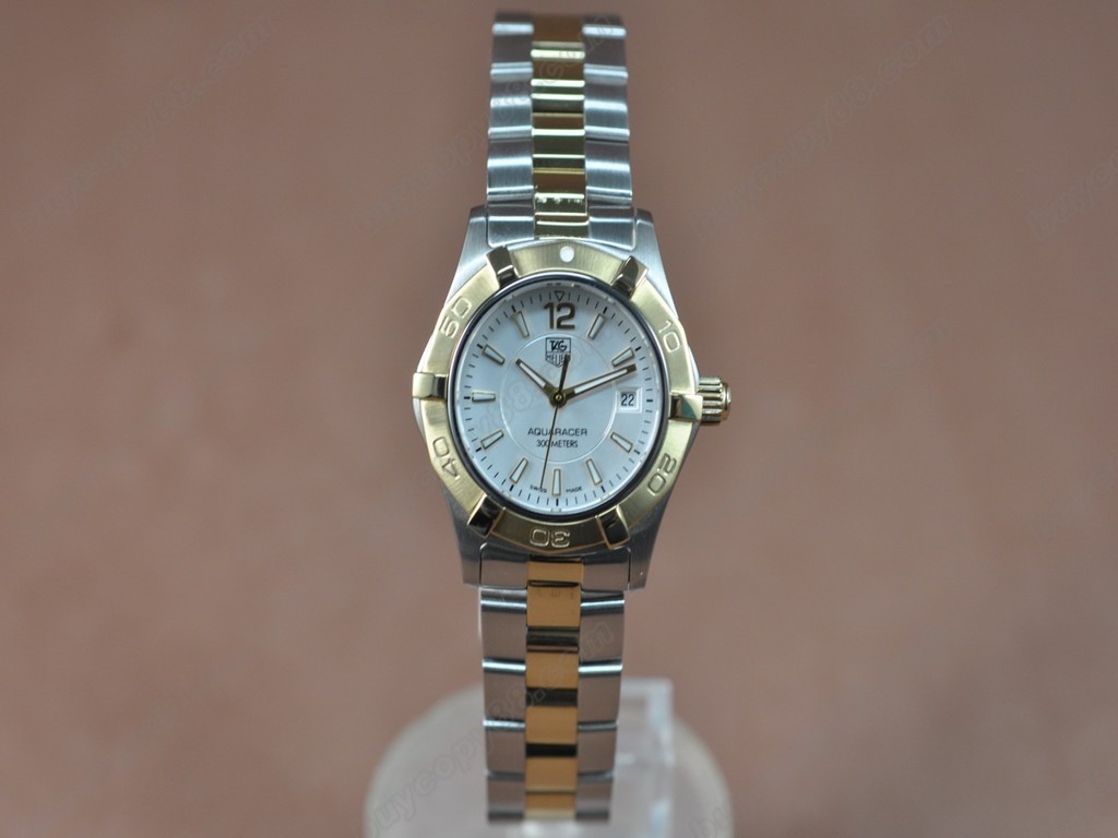 豪雅【女性用】Aquaracer Ladies TT White dial Swiss Eta 石英機芯搭載  5