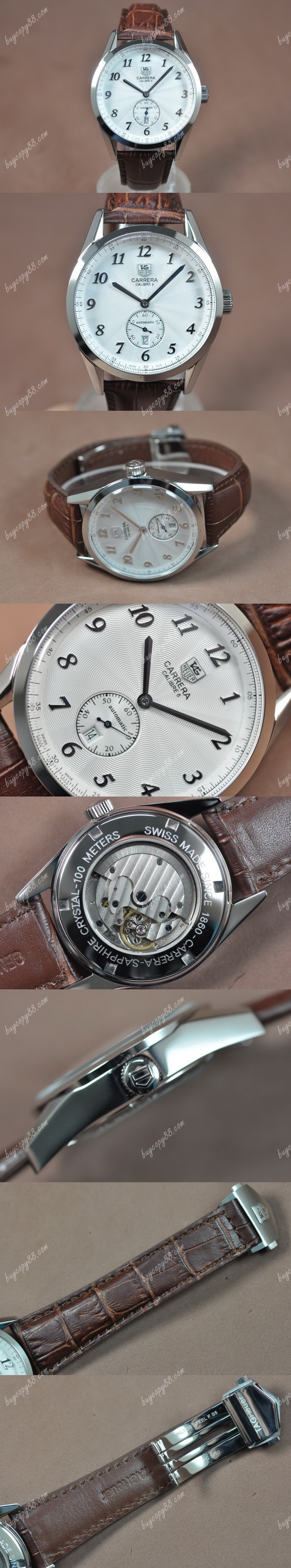  豪雅錶Tag Heuer Carrera Calibre 6 SS/LE White Dial Asian自動機芯搭載0