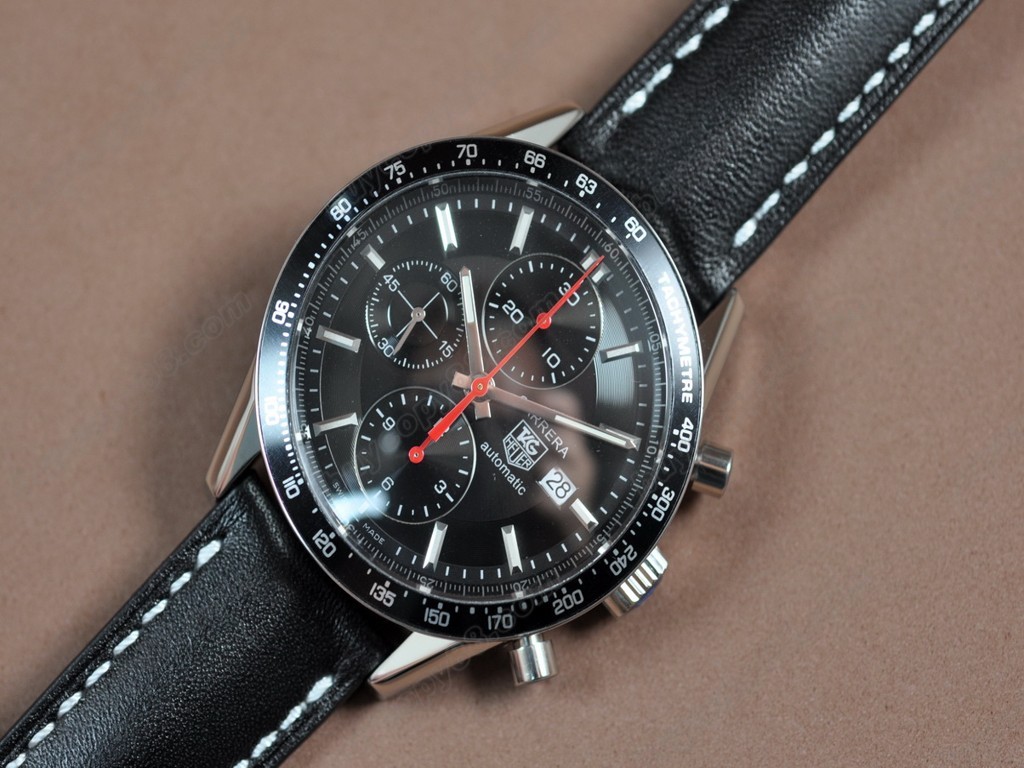 豪雅【男性用】 Carrera 41mm Chronograph SS/LE Black dial A-7750自動機芯搭載6