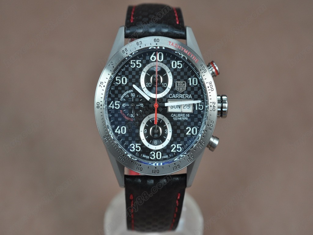 豪雅【男性用】 Carrera 43mm Titanium Asian 7750 自動機芯搭載3