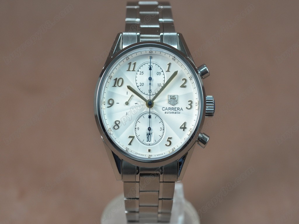 豪雅【男性用】Carrera 1887 Chrono SS/SS White dial A-7750自動機芯搭載5