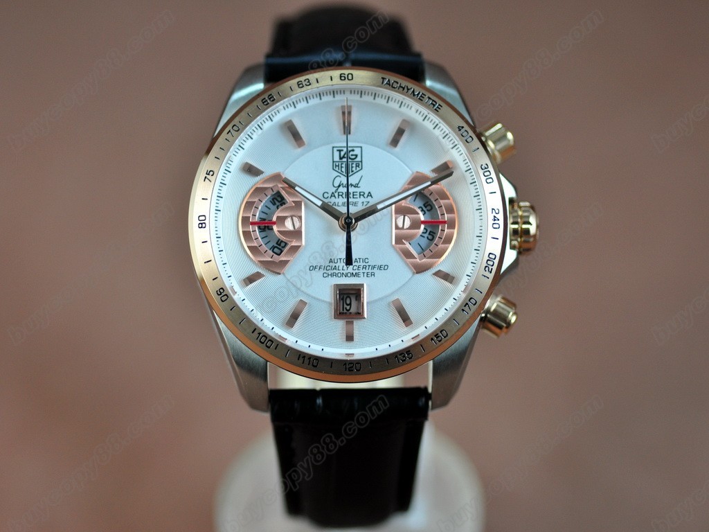 豪雅【男性用】 Grand Carrera RG/LE White A 7750 自動機芯搭載 1