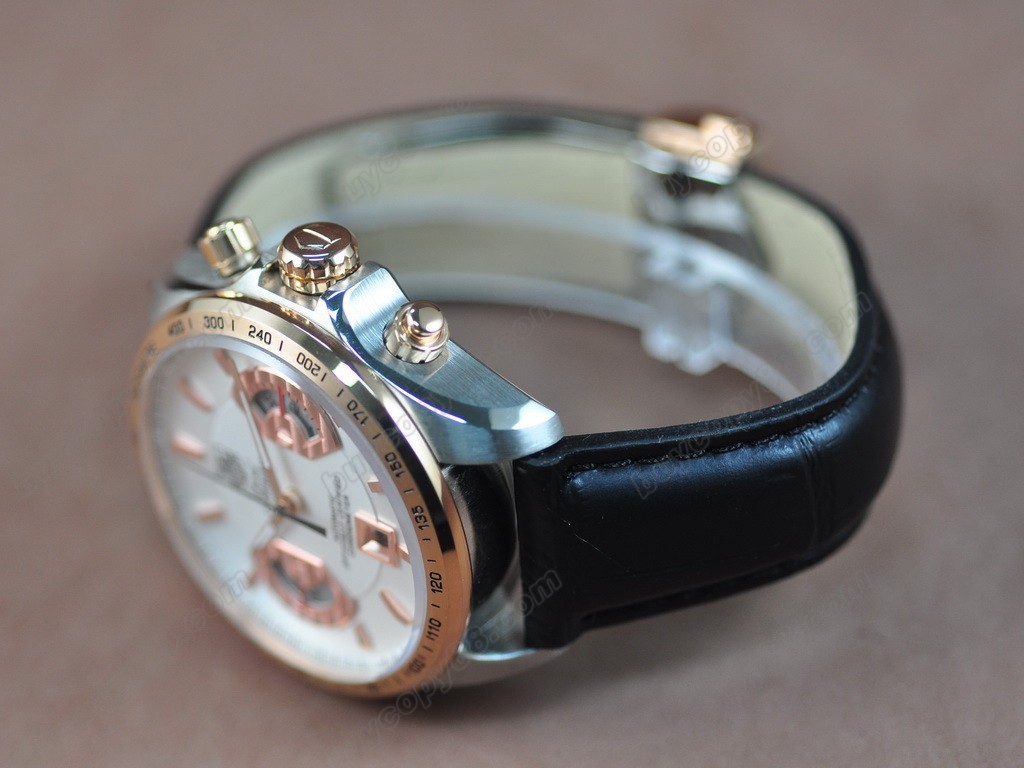 豪雅【男性用】 Grand Carrera RG/LE White A 7750 自動機芯搭載 9