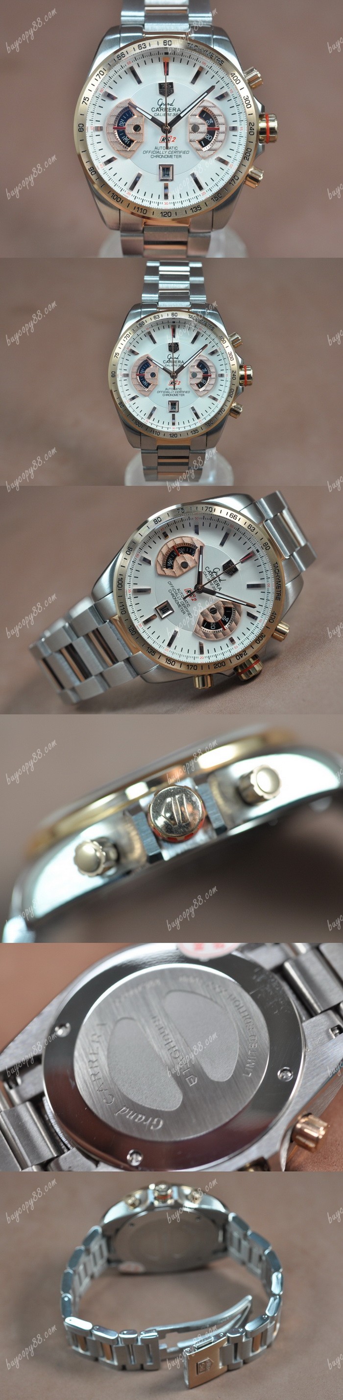 豪雅錶Tag Heuer Grand Carrera Calibre 36 TT White Jap石英錶0