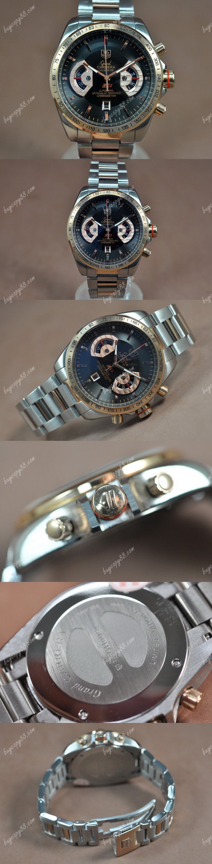 豪雅錶Tag Heuer Grand Carrera Calibre 36 TT Black Jap石英錶0