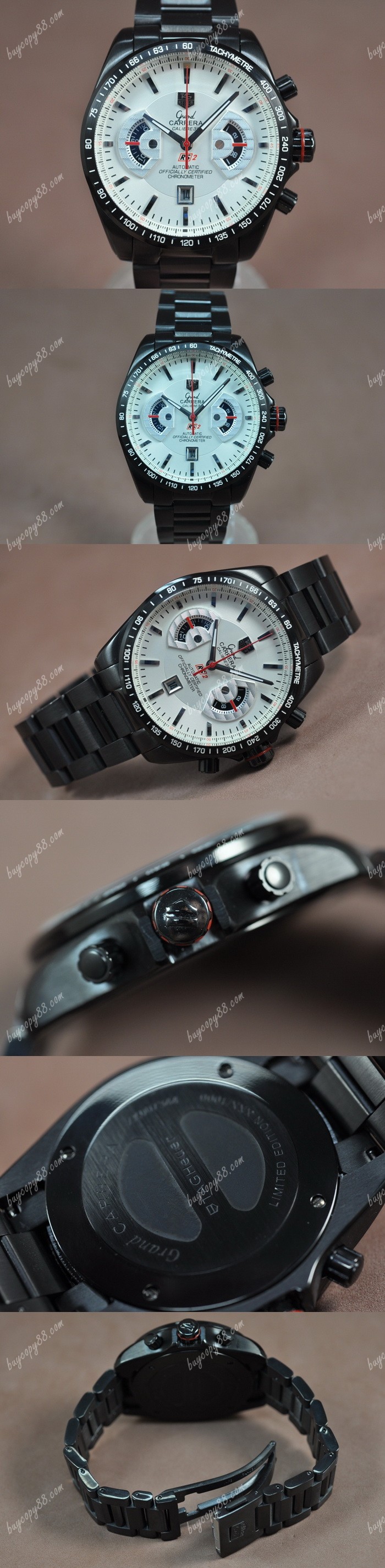 豪雅錶Tag Heuer Grand Carrera Calibre 36 Full PVD White Jap石英錶0