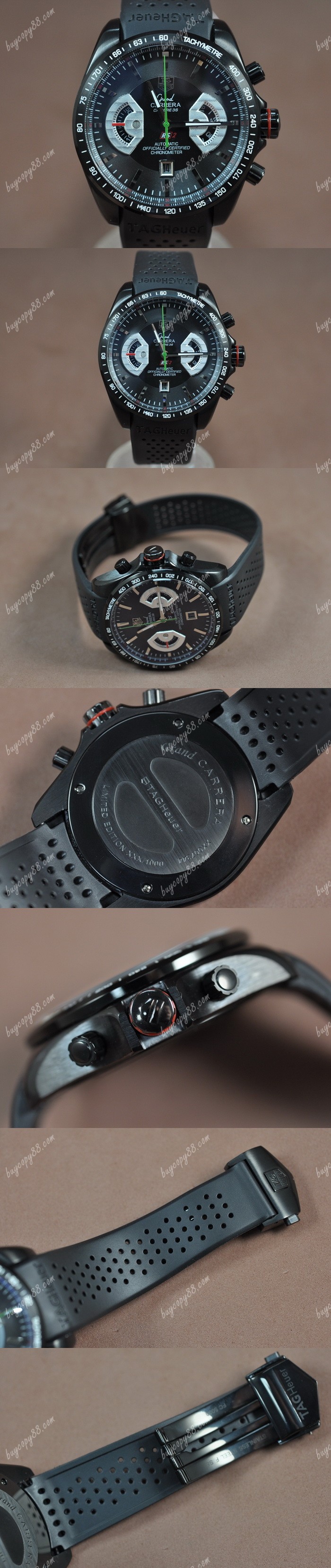 豪雅錶Tag Heuer Grand Carrera Calibre 36 PVD/RU Black Jap石英錶0