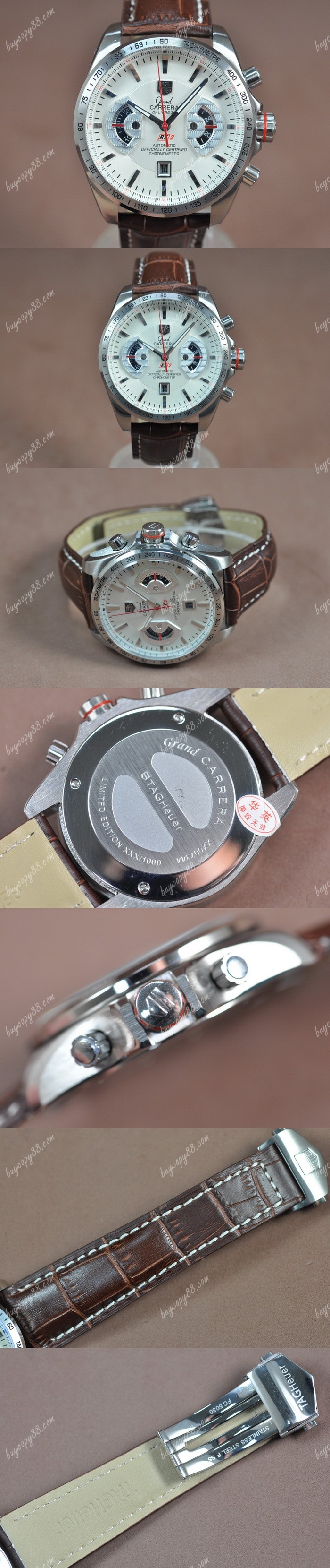 豪雅錶Tag Heuer Grand Carrera Calibre 36 SS/LE White Jap石英錶0