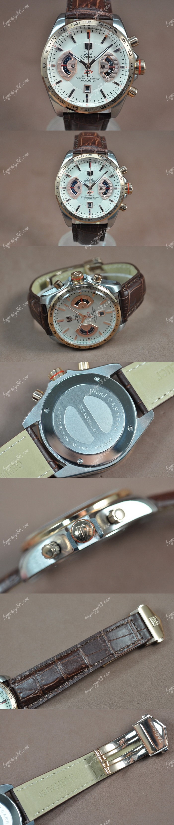 豪雅錶Tag Heuer Grand Carrera Calibre 36 TT/LE White Jap Quartz石英錶0