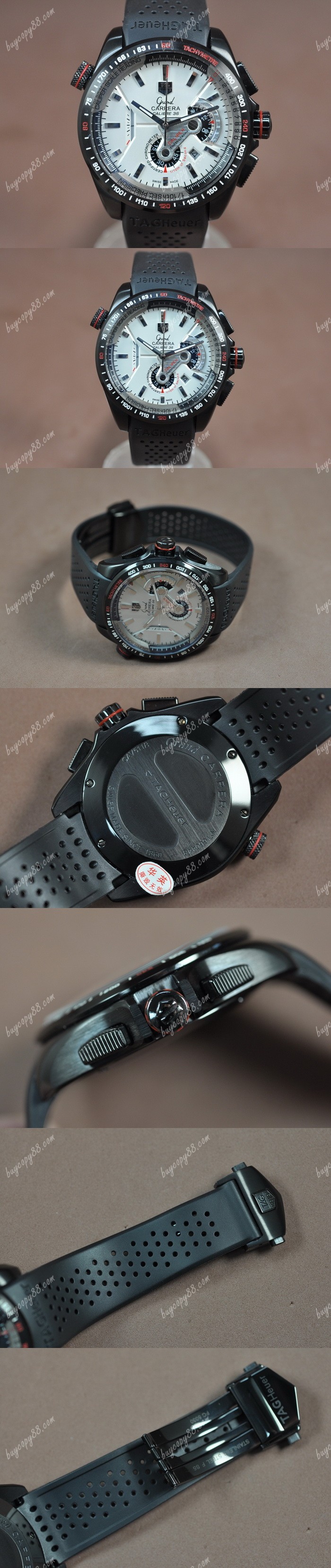 豪雅錶Tag Heuer Grand Carrera Calibre 36 PVD/RU White Jap石英錶0