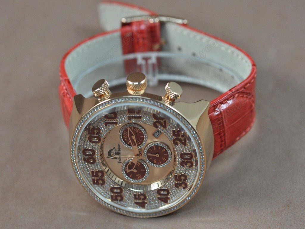 泰洛克大師【男性用】 RG/Diam/LE  RG/Red Dial Swiss 石英機芯搭載1