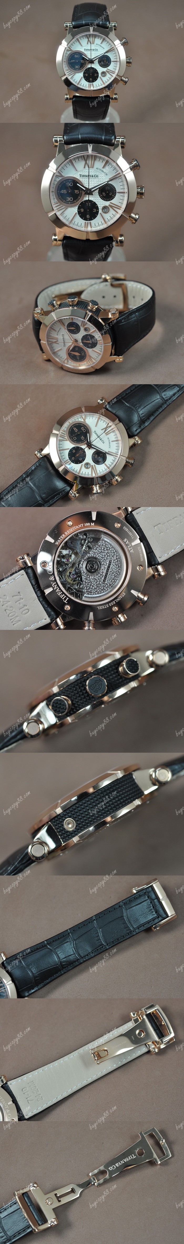   蒂芬尼Tiffany & Co Altas 42mm 玫瑰金/LE White roman A-7750自動機芯搭載0