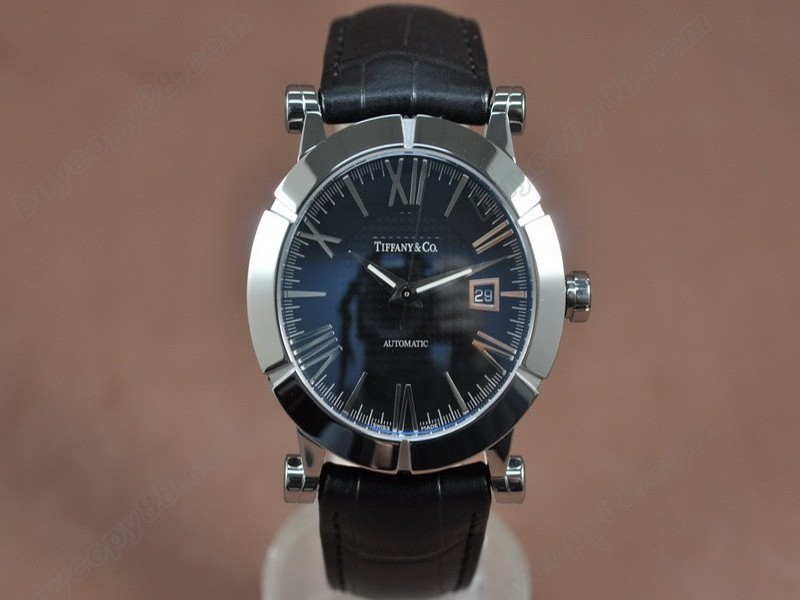 蒂芬尼【男性用】  Altas 42mm SS/LE Black roman A-2836-2 自動機芯搭載0