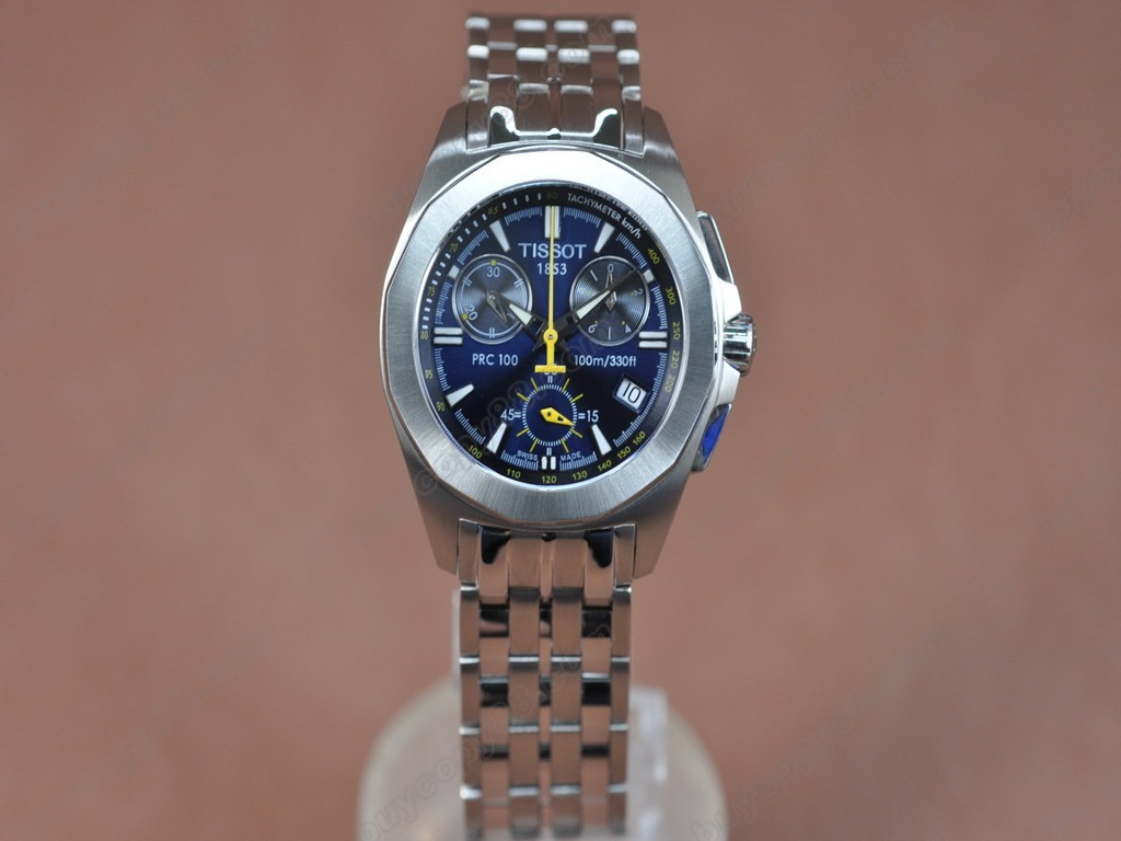 Tissot/天梭【男性用】 T-Sport Chronograph SS/SS Blue Swiss Eta 石英機芯搭載0