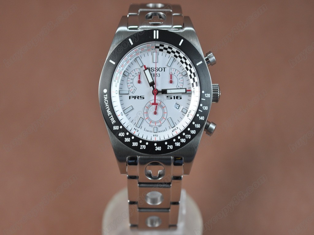 Tissot/天梭【男性用】T-Sport Chronograph SS/SS White Swiss Eta石英機芯搭載0