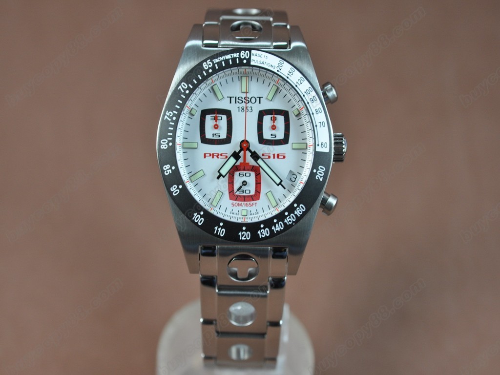 Tissot/天梭【男性用】T-Sport Chronograph SS/SS White Swiss Eta 石英機芯搭載4