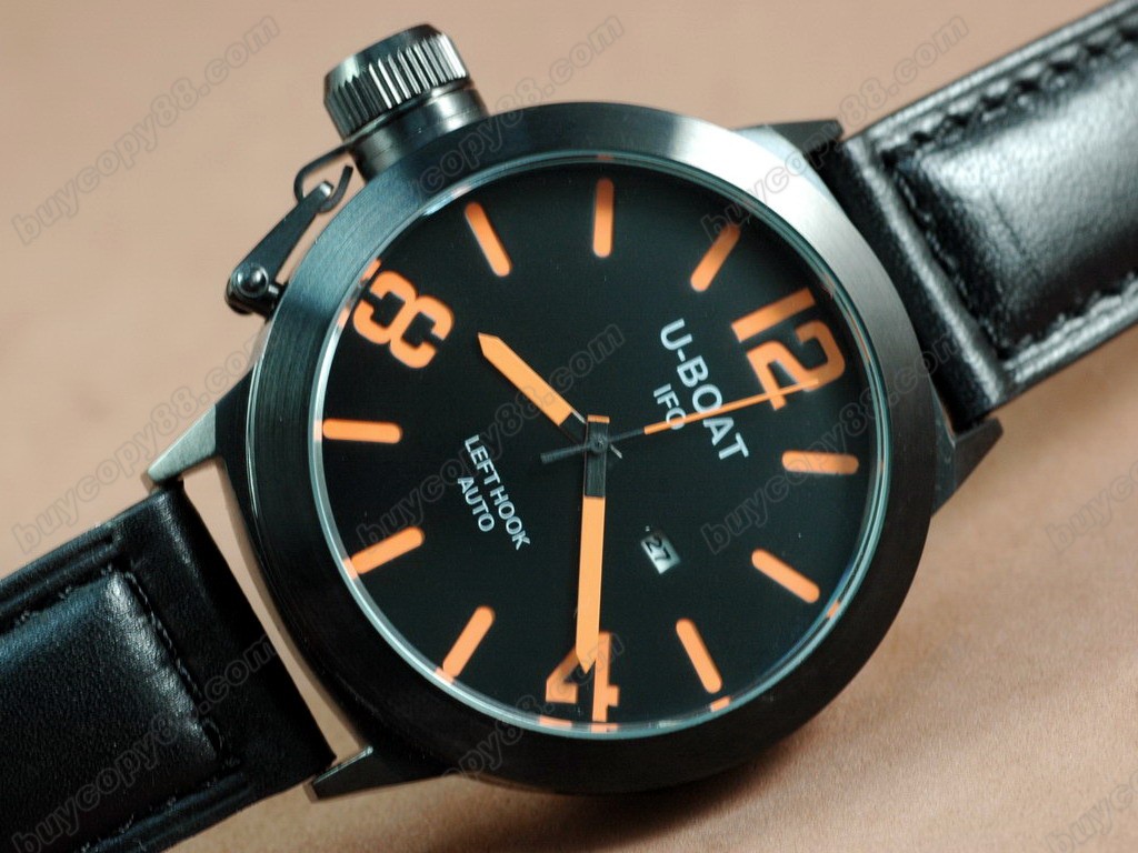 優寶【男性用】   Italo FontanaPVD Case with Black Dial-Orange  石英機芯搭載4