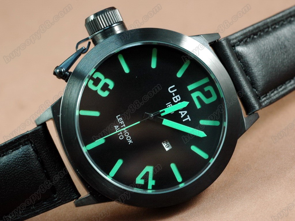 優寶【男性用】 Italo Fontana PVD Case with Black Dial-Green 石英機芯搭載0